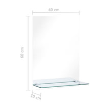 Thumbnail for Wandspiegel mit Regal 40×60 cm Hartglas