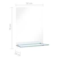 Thumbnail for Wandspiegel mit Regal 50×70 cm Hartglas