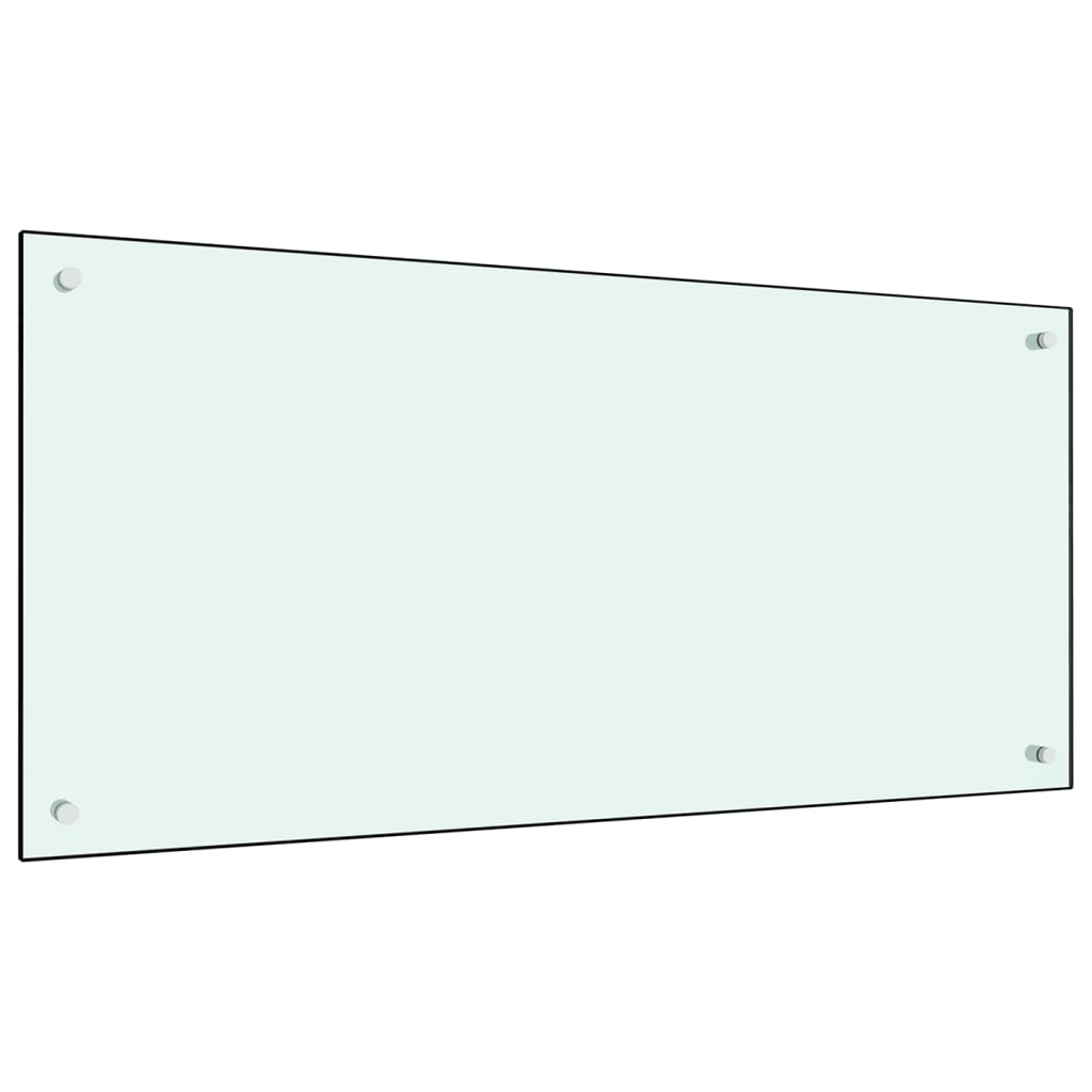 vidaXL Küchenrückwand Weiß 100x50 cm Hartglas