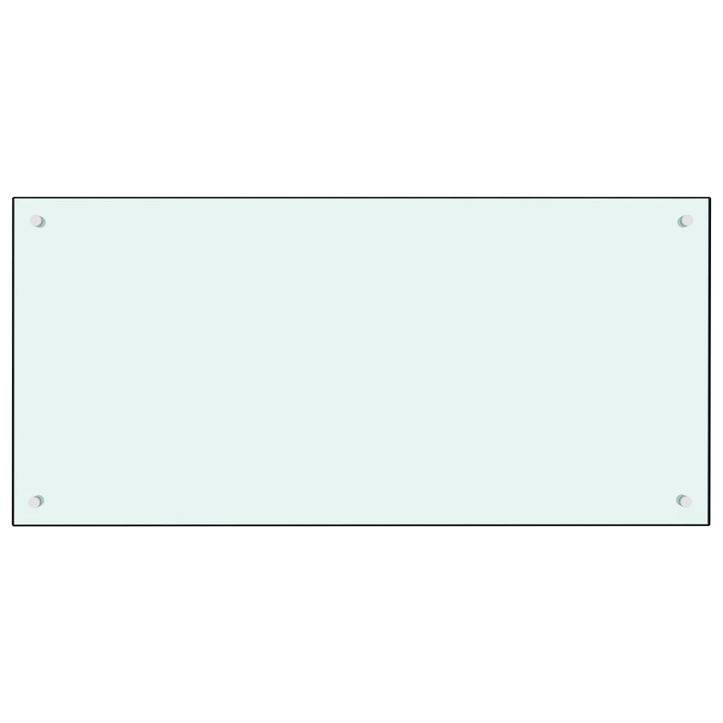 vidaXL Küchenrückwand Weiß 100x50 cm Hartglas