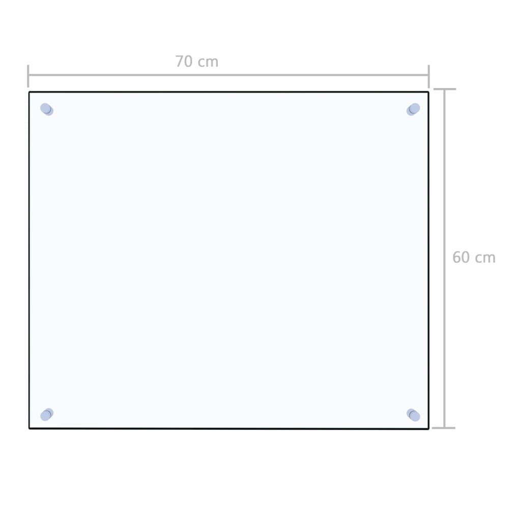 Küchenrückwand Transparent 70x60 cm Hartglas