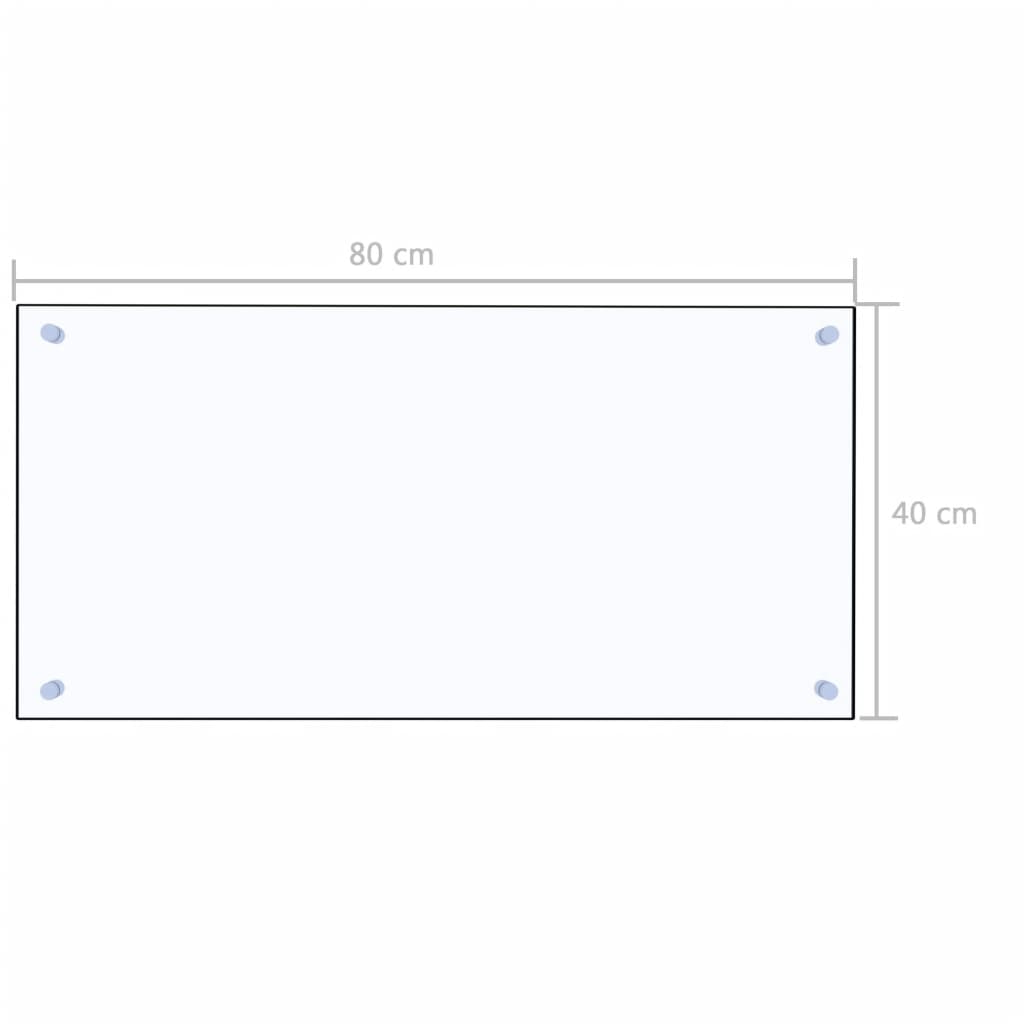 Küchenrückwand Transparent 80×40 cm Hartglas