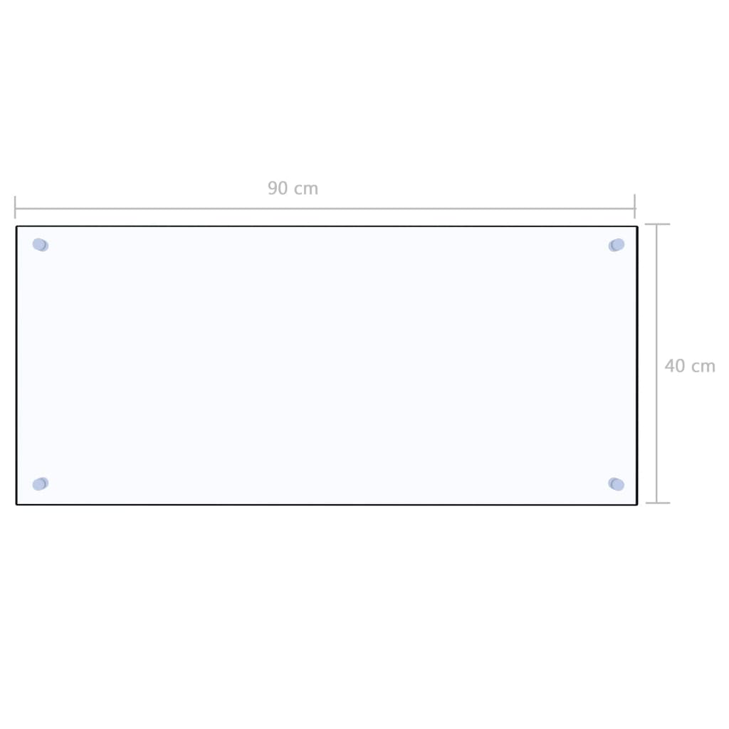 Küchenrückwand Transparent 90×40 cm Hartglas
