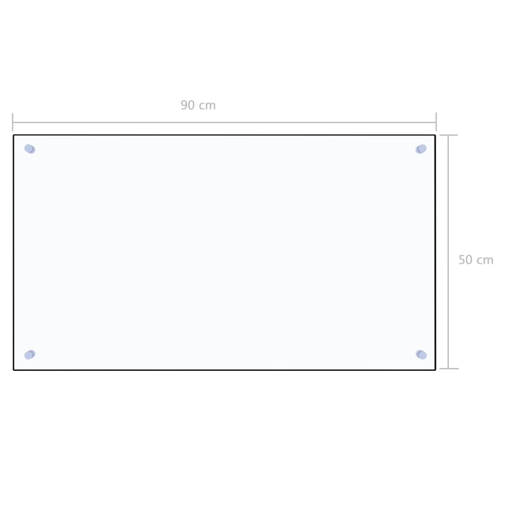 Küchenrückwand Transparent 90×50 cm Hartglas