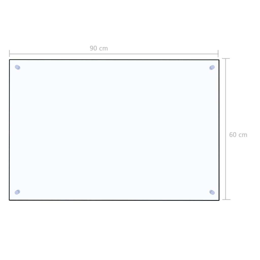 Küchenrückwand Transparent 90×60 cm Hartglas