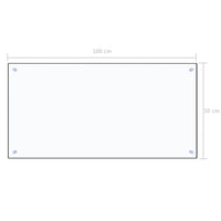 Thumbnail for Küchenrückwand Transparent 100×50 cm Hartglas