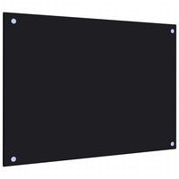 Thumbnail for Küchenrückwand Schwarz 70x50 cm Hartglas