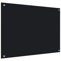 Thumbnail for Küchenrückwand Schwarz 80x60 cm Hartglas