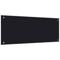 Thumbnail for vidaXL Küchenrückwand Schwarz 100x40 cm Hartglas