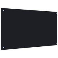 Thumbnail for vidaXL Küchenrückwand Schwarz 100x60 cm Hartglas