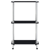 Thumbnail for Regal mit 3 Ablagen Schwarz 40x40x67 cm Hartglas