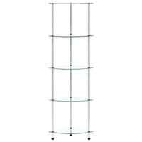 Thumbnail for Regal mit 5 Ablagen Transparent 30x30x130 cm Hartglas