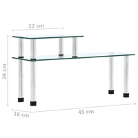 Thumbnail for Küchenregal Transparent 45×16×26 cm Hartglas