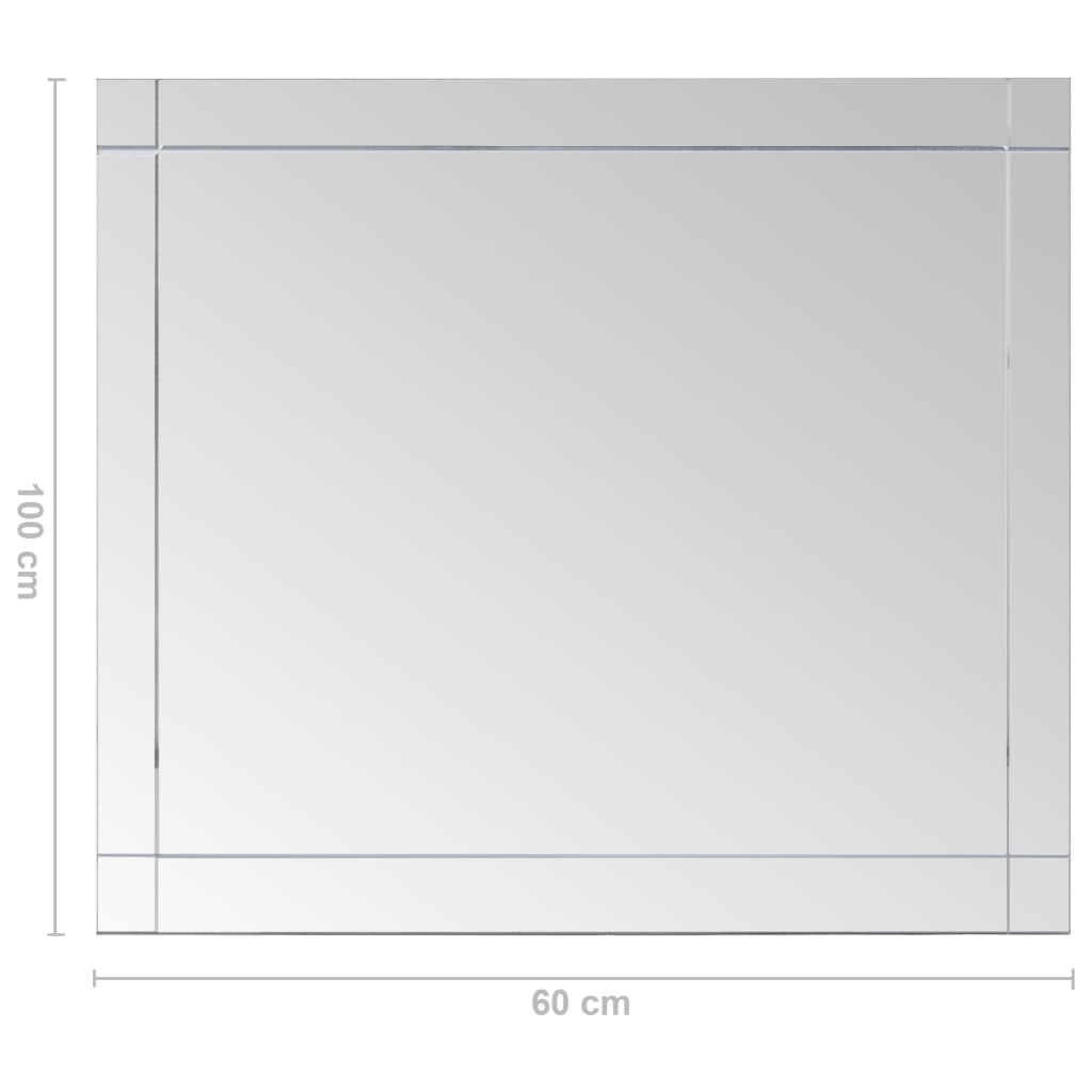 Wandspiegel 100x60 cm Glas