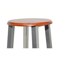 Thumbnail for Barhocker 2 Stk. Metall mit MDF-Sitz