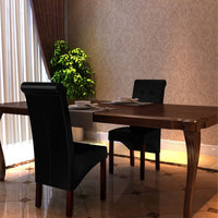 Thumbnail for Esszimmerstühle 2 Stk. Schwarz Kunstleder