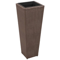 Thumbnail for Garten-Hochbeet 3-tlg. Poly Rattan Braun