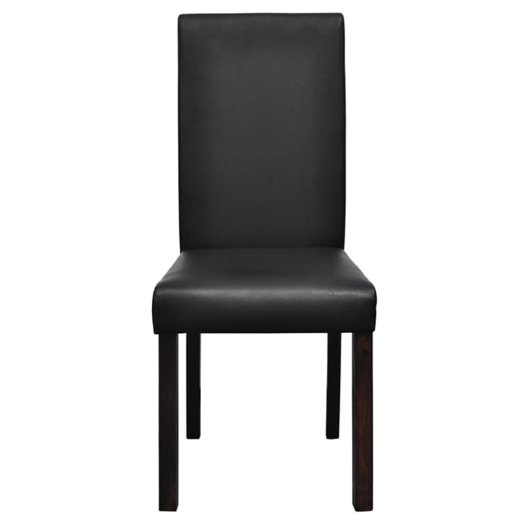 Esszimmerstühle 4 Stk. Schwarz Kunstleder