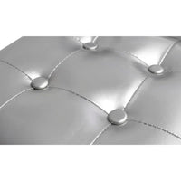 Thumbnail for Sessel mit Fußhocker Silbern Kunstleder