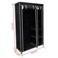 Thumbnail for Faltbarer Stoffschrank Schwarz 110 x 45 x 175 cm