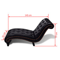 Thumbnail for Chaiselongue Braun Kunstleder