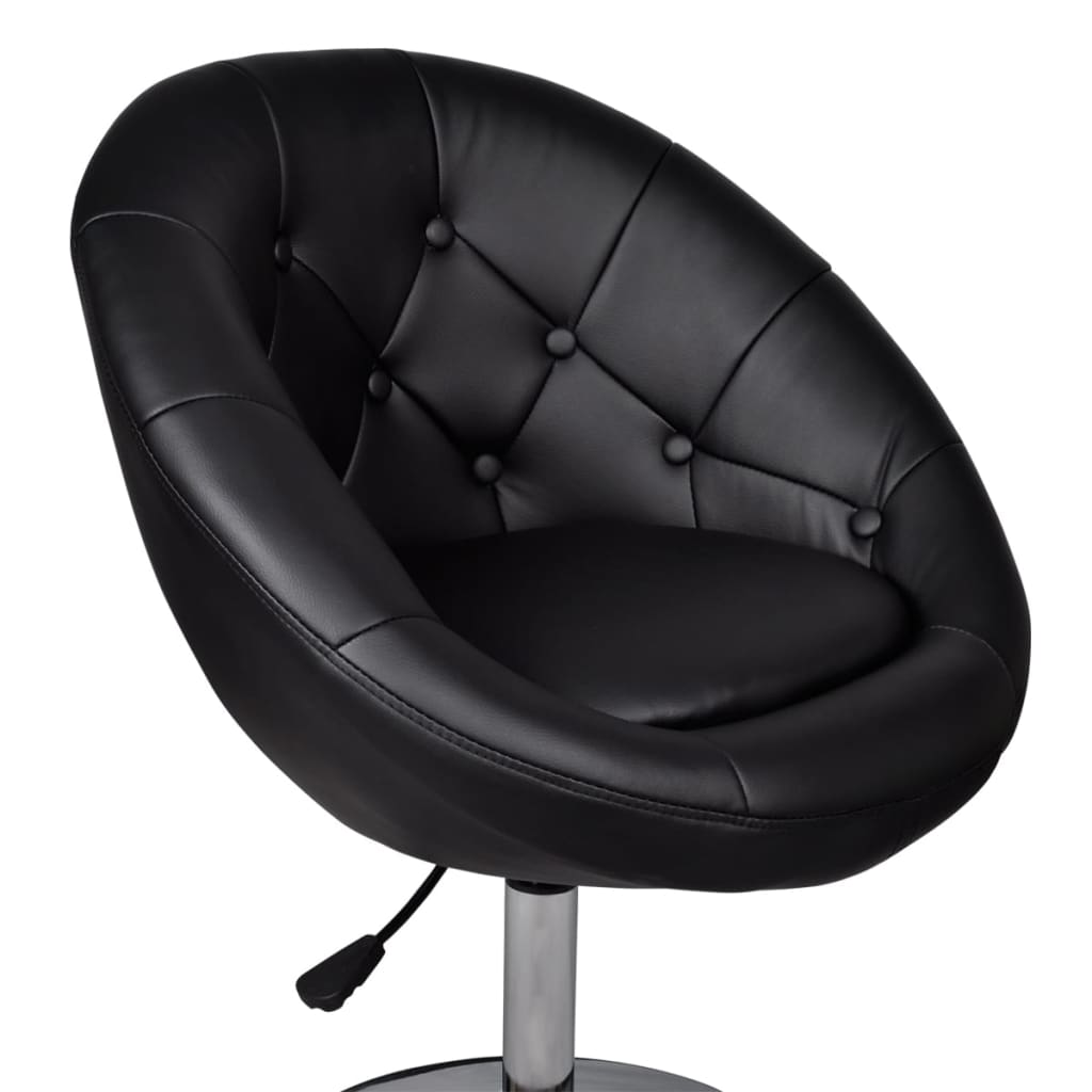 Barhocker Schwarz Kunstleder