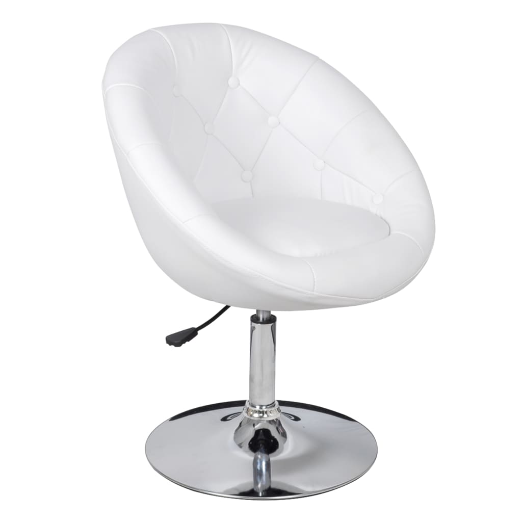 Barhocker 2 Stk. Weiß Kunstleder