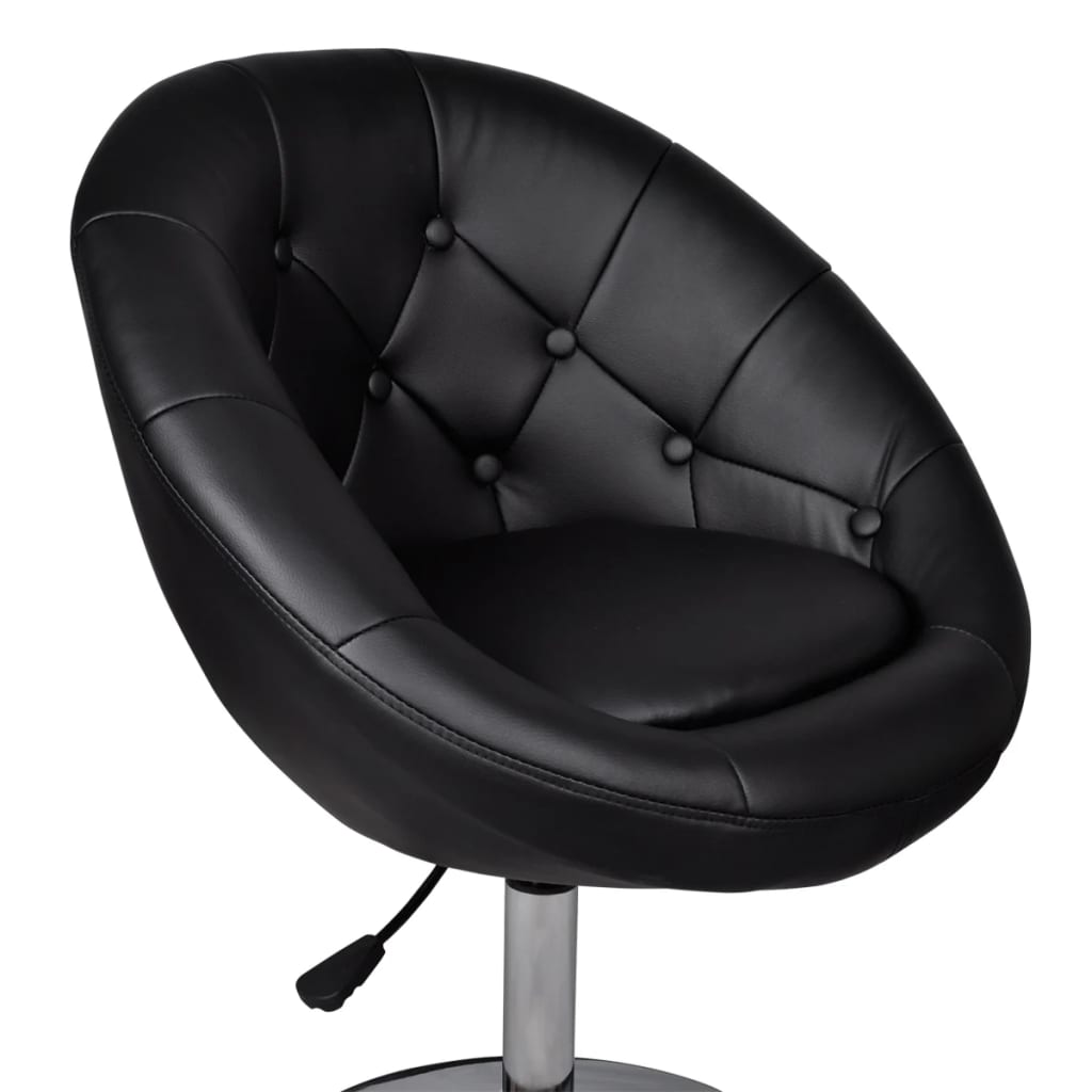 Barhocker 2 Stk. Schwarz Kunstleder