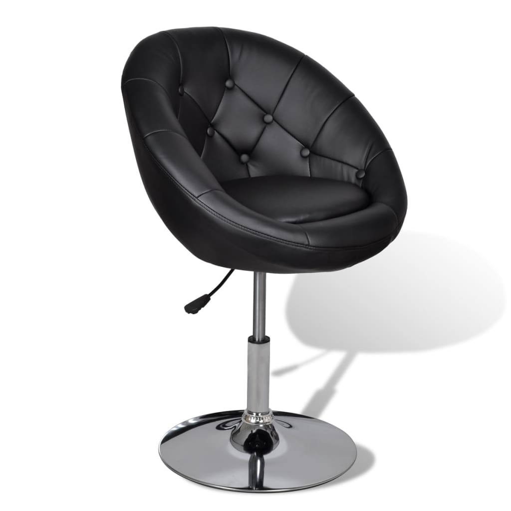 Barhocker 2 Stk. Schwarz Kunstleder