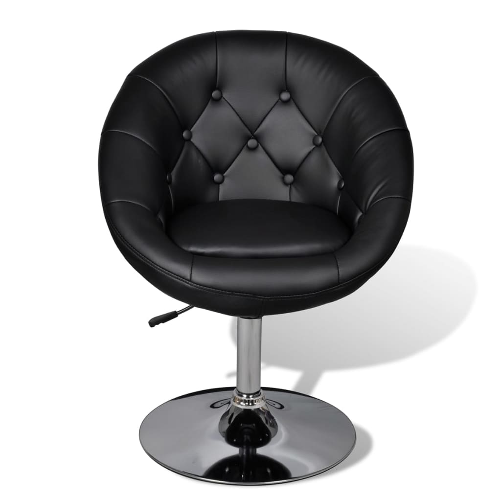 Barhocker 2 Stk. Schwarz Kunstleder