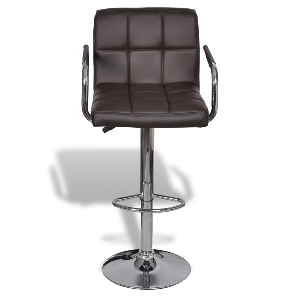 Barhocker 2 Stk. Braun Kunstleder