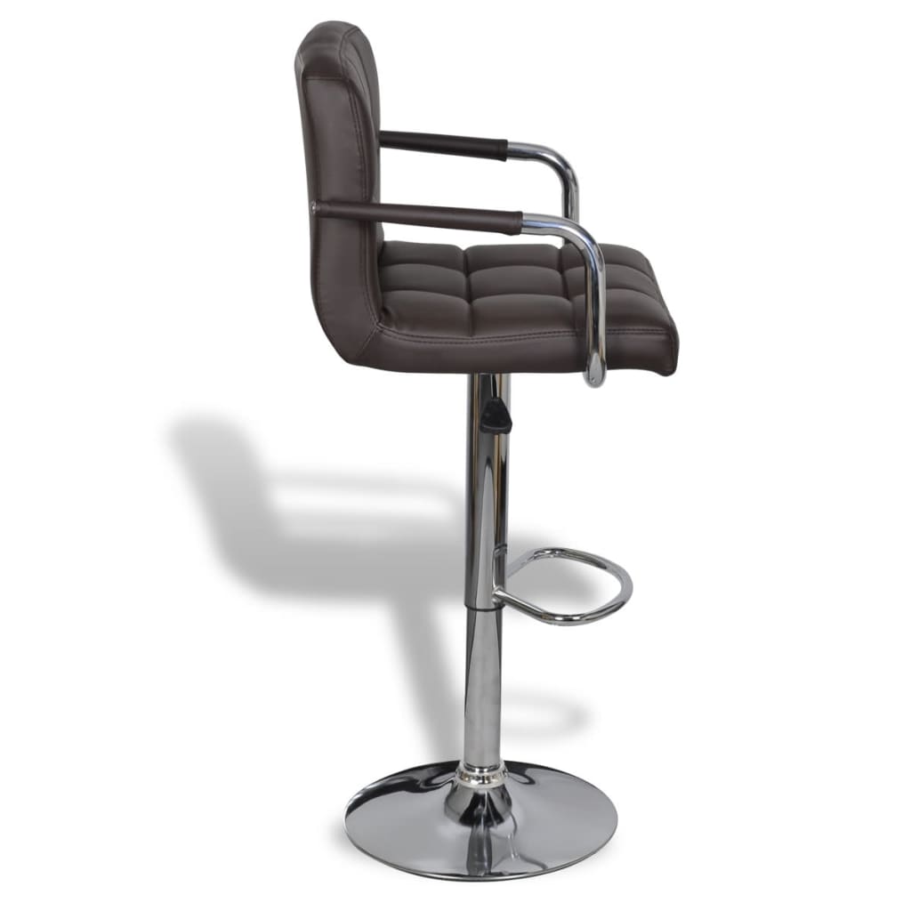 Barhocker 2 Stk. Braun Kunstleder