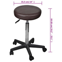 Thumbnail for Rollhocker höhenverstellbar Braun