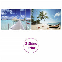 Thumbnail for Raumteiler klappbar 217x170 cm Strand