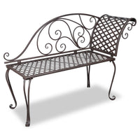 Thumbnail for Garten-Chaiselongue 128 cm Stahl Antik Braun
