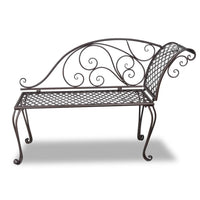 Thumbnail for Garten-Chaiselongue 128 cm Stahl Antik Braun