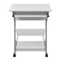 Thumbnail for Computertisch Computerwagen PC Tisch Bürotisch Laptop auf Rollen weiß