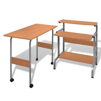 Thumbnail for Computertisch Schreibtisch Computerwagen PC Tisch Bürotisch Braun