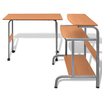Thumbnail for Computertisch Schreibtisch Computerwagen PC Tisch Bürotisch Braun