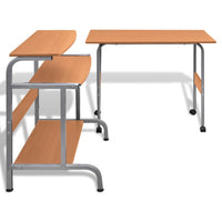 Thumbnail for Computertisch Schreibtisch Computerwagen PC Tisch Bürotisch Braun