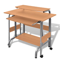 Thumbnail for Computertisch Schreibtisch Computerwagen PC Tisch Bürotisch Braun