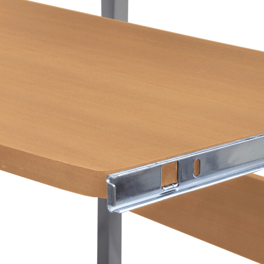 Computertisch Schreibtisch Computerwagen PC Tisch Bürotisch Braun