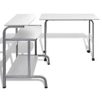Thumbnail for Computertisch Schreibtisch Computerwagen PC Tisch Bürotisch weiß