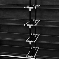 Thumbnail for Stoff Schuhschrank mit Abdeckung 115 x 28 x 110 cm Schwarz