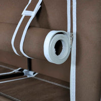 Thumbnail for Stoff Schuhschrank mit Abdeckung 115 x 28 x 110 cm Braun