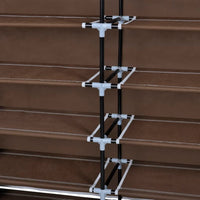 Thumbnail for Stoff Schuhschrank mit Abdeckung 115 x 28 x 110 cm Braun