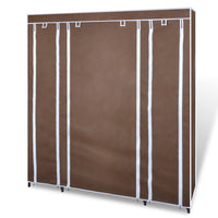 Thumbnail for Stoffschrank mit Fächern und Stangen 45×150×176 cm Braun