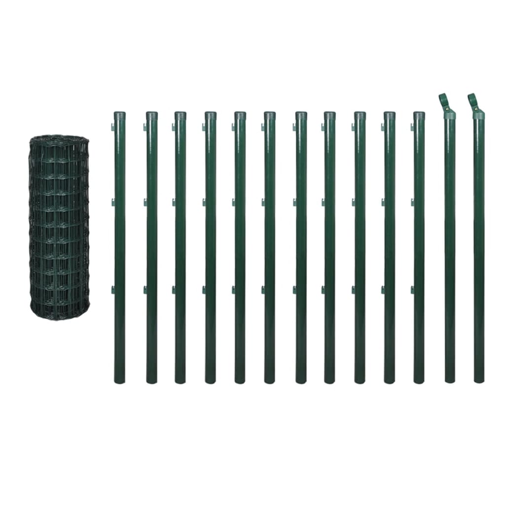 Gitterzaun-Satz Gitterzaun Gartenzaun Maschendraht 25 x 1,2m