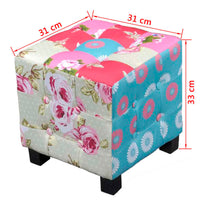 Thumbnail for Französischer Sessel mit Fußhocker Patchwork-Design