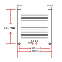 Thumbnail for Badheizkörper Handtuchhalter Gebogen 480x480 mm